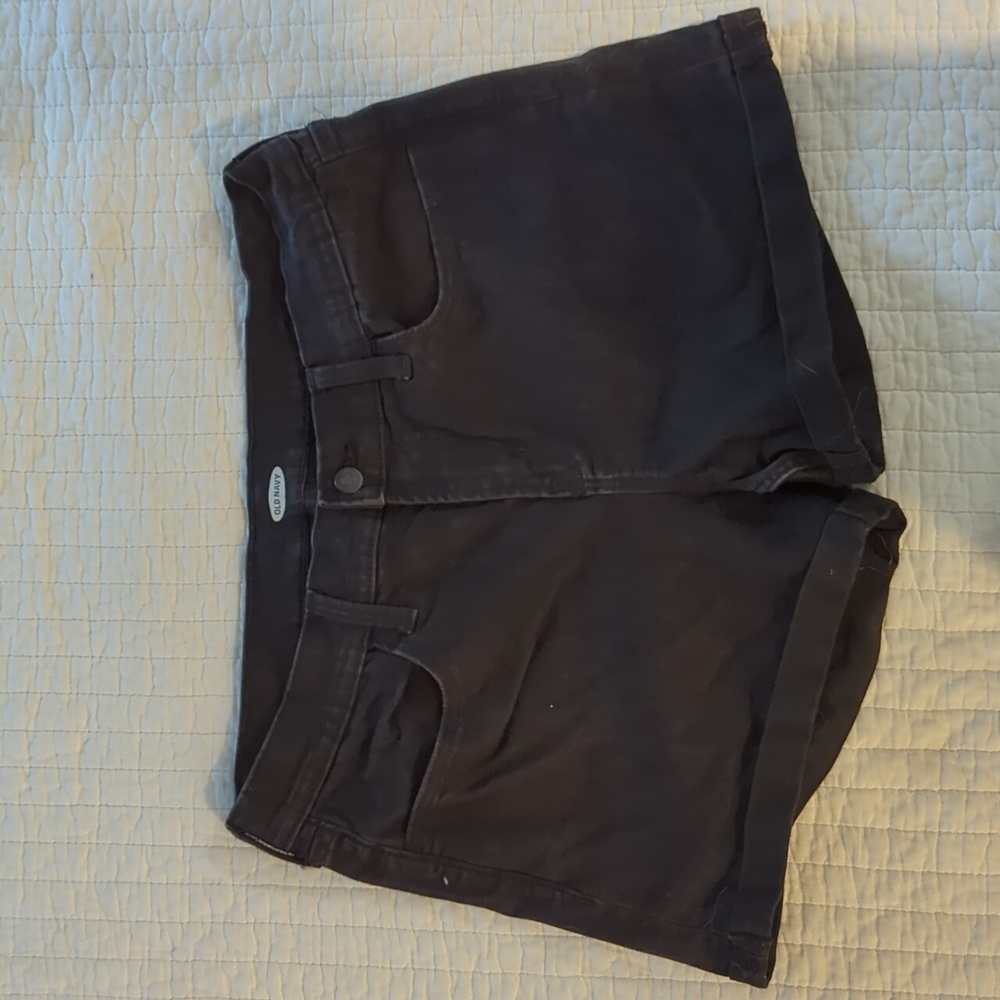 Black Jean Shorts